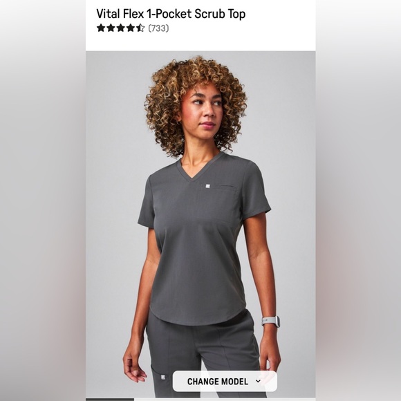 Fabletics Scrub Set Onyx Color - Picture 7 of 12